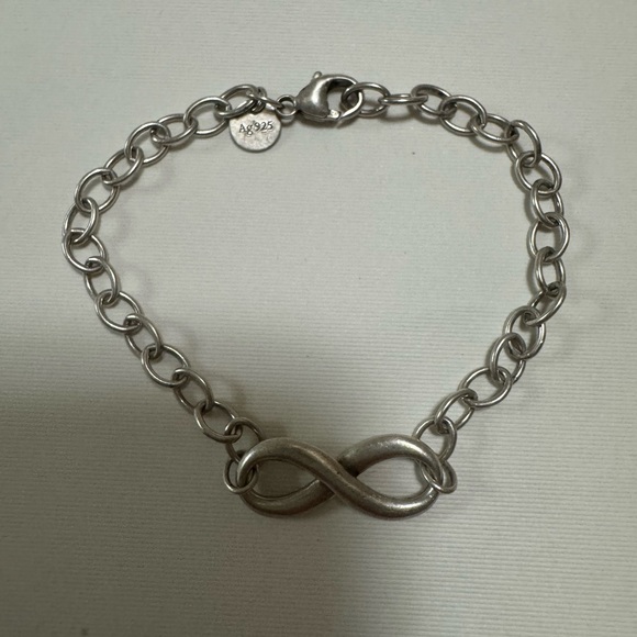 Tiffany & Co. Sterling Silver AG925 Infinity Chain Bracelet - Picture 1 of 15